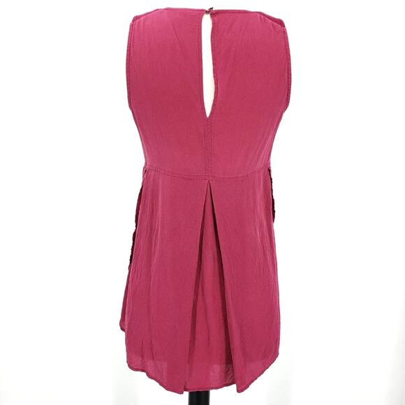 Madewell Womens Premium Womens Sunbask silk tank top Raspberry Red Size XS - Picture 4 of 6